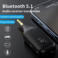 Autokit PC TV Hoofdtelefoon Bluetooth 5.1 Ontvanger Zender 3.5mm AUX-aansluiting Handsfree bellen Draadloze audioadapter
