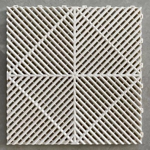 Modular Rigid PP Garage Interlocking Floor Tiles 40*40*1.8cm High Strength Car Wash Room Flooring Mats - Product Image 2
