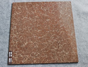 Piastrelle per pavimenti della hall dell'hotel all'ingrosso 600x600 piastrelle in gres porcellanato lucido marrone <span class=keywords><strong>cioccolato</strong></span> per villa e bagno - Product Image 5