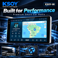 Radio Mobil Android KSOY-08 9 Inch, Sistem Multimedia GPS DSP, Layar Sentuh QLED, Wireless CarPlay, 8+128G, FM RDS
