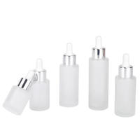 Flacons cosmétiques pour soins de la peau, flacons compte-gouttes en verre pour huiles essentielles et collyres, 10ml 15ml 50ml, transparents, impression sérigraphique, vente en gros