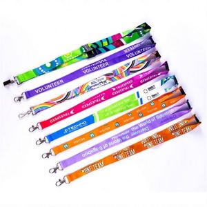High Quality Customized Sublimation Fixed Polyester Printing ID Card Holder Lanyard with <b>Hook</b> - Product Image 4