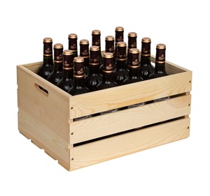 Set di 3 Casse in Legno Professionali per Stoccaggio, Casse per Latte in Legno Non Assemblate con Manico, Organizzatore Non Finito - Product Image 3