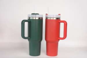 Taza de viaje aislada al vacío de acero inoxidable de doble pared con asa H2.0 vaso popular de aventura personalizado de 30oz 40oz - Product Image 5