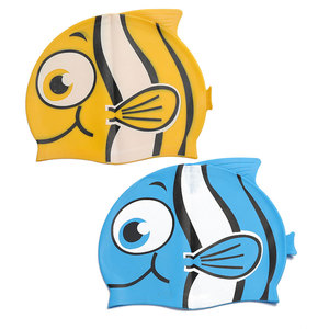 Bonnets <span class=keywords><strong>de</strong></span> <span class=keywords><strong>bain</strong></span> en silicone imperméables pour enfants chapeaux <span class=keywords><strong>de</strong></span> <span class=keywords><strong>bain</strong></span> élastiques pour garçons et filles garder les cheveux propres et secs - Product Image 3