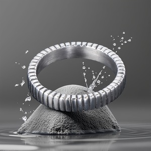 <b>Titanium</b> Steel <b>Ring</b> Thin Band Geometric Pattern Unisex Fashion Jewelry Gift SA774 - Product Image 2