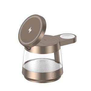 <span class=keywords><strong>Chargeur</strong></span> de montre multifonctionnel de luxe détachable 25W 15W, <span class=keywords><strong>chargeur</strong></span> sans fil magnétique puissant 3-en-1 avec lumière pour <span class=keywords><strong>iPhone</strong></span>, station cadeau - Product Image 5