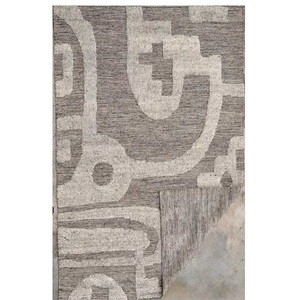 Designer Wool Hand Knotted Jacquard Moroccan Area Carpet Handmade Luxury Eco-friendly High Pile Thick Floor Rug for Contemporary - Product Image 1