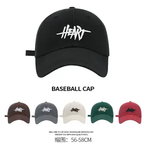 Topi baseball kasual pinggiran pendek katun dapat diatur, topi baseball pria dan wanita atasan lembut trucker ayah