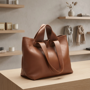 Bolso de Mano de Cuero Genuino de Lujo para Mujer, para Uso Diario, Picnic, Viajes, Impermeable, Ligero, con Capacidad de 3L+, Cierre de Cremallera, Estilo Bandolera - Product Image 3