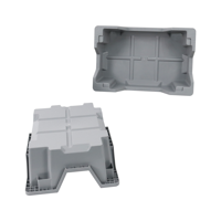 QS Precision Agriculture Optimisé Sanitaire Gris 600x400x190mm Offset Empilage Insecte Élevage Conteneur