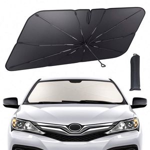 Custom Logo Car Sunshades <b>Foldable</b> UV Blocking 190T Car <b>Umbrella</b> Car Front Windshield Protector Sunshade <b>Umbrella</b> - Product Image 1