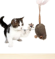 Jouet pour chat en peluche avec simulation manuelle, induction sonore intelligente et fonction d'appel, doté de caractéristiques interactives