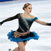 Robe de patinage artistique à dégradé noir et bleu avec strass, manches asymétriques en maille pour enfants et adultes, performance de patinage sur glace