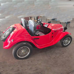 Voiture électrique mini rouge populaire, style rétro, alimentée par batterie, idéale pour les petits circuits touristiques - Product Image 4