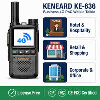 KENEARD KE-616 Talkie-walkie PoC 4G LTE Double SIM 3000mAh 150H en veille Fonction Push-to-Talk pour Entreprises, Hôtels, Commerce de Détail, Bureaux Portée 50km+ 2W
