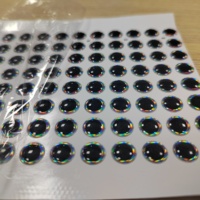 3mm 4mm 5mm 6mm 7mm 8mm Yeux de leurre de poisson de montage de mouches Yeux de gabarit holographique Autocollants Leurre réaliste Yeux de pêche 3d