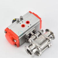 Vanne à boisseau sphérique sanitaire à triple joint en acier inoxydable de haute qualité, à double action, à raccord rapide, DN25, 1 pouce, type à collier, OEM