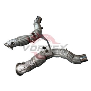 Collecteur d'échappement haute performance en acier inoxydable poli miroir Vortex pour Ferrari F8 Tributo F8 Spider 3.9T V8 2020-2026 - Product Image 2