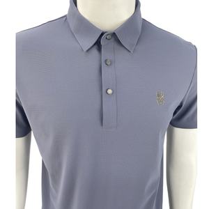 Polo deportivo de golf de tela de piqué transpirable Polo de manga corta de color sólido para hombre - Product Image 5