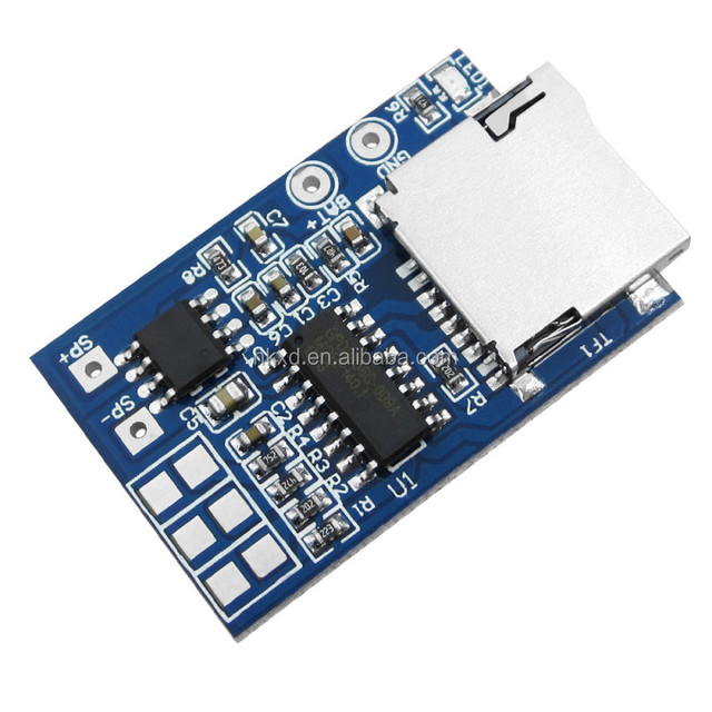 Module TF card MP3 Decoder Board with 2W Power Decoding Module 3.7-5V Mixed Mono Playback with Memory