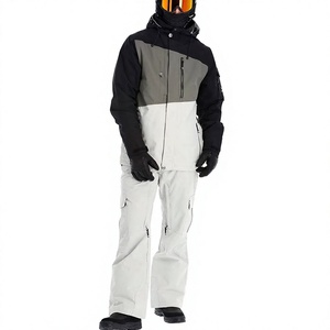 Chaqueta de Esquí Impermeable para Hombre, 10,000 mm, con Cremallera, Cortavientos, Transpirable, con Falda de Nieve Desmontable, con Capucha, Ropa Deportiva de Invierno - Product Image 1