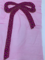 Personnalisé Délicat À La Main Arc Strass Applique pour Robe