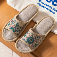 StepGrace été Style chinois bambou rotin paille tapis lin pantoufles pour hommes et femmes intérieur antidérapant sandales maison chaussures