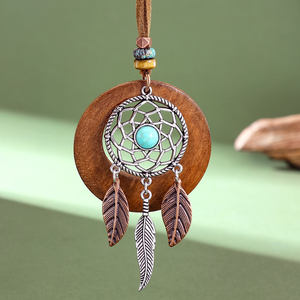 Vintage <strong>Boho</strong> Multilayer Long Pendant <strong>Necklace</strong> Retro Party Vintage Zinc Alloy Jewelry with Rope Chain for Women and Men - Product Image 3