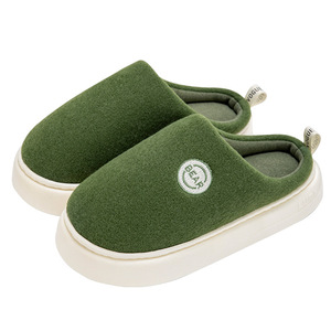 Pantoufles en coton pour femmes, pour dortoir universitaire, anti-bruit, doublure en peluche, semelle antidérapante - Product Image 1