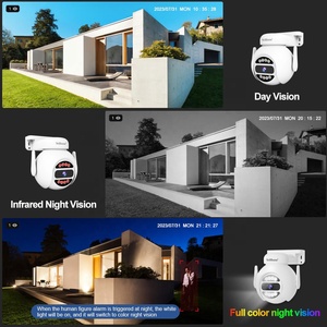 Caméra de sécurité sans fil PTZ 360° 5MP, kits <span class=keywords><strong>NVR</strong></span>, système de surveillance avec écran tactile LCD 10,1 pouces, caméra CCTV 4CH - Product Image 4