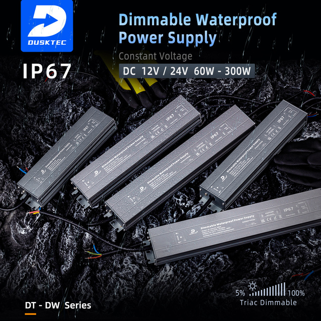 60W Dali DT6 LED DRIVER 12V 24V 3 Years Warranty Dali Waterproof Led Power Supply 300w 12v Dimmable Led Driver