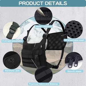 Sac de poitrine tactique en denim léger et résistant à l'eau pour la course à pied, unisexe - Product Image 2