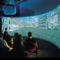 Écran de projection incurvé grand format pour simulateur de vol à 180/270/360 degrés