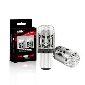Lỗi miễn phí siêu sáng 26W xe đuôi ánh sáng 12V không phân cực ánh sáng hàng đầu trắng 1157 Đỏ Ba15d BAY15D dẫn phanh bóng đèn, DRL - Product Image 1