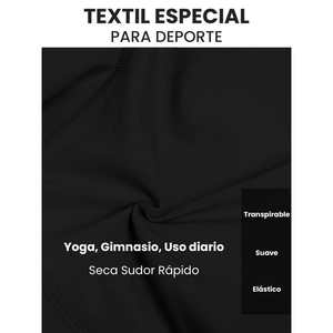 Leggings longs noirs respirants avec tissu tissé, ajustement serré hautement élastique et mélange de polyamide/élasthanne - Product Image 2