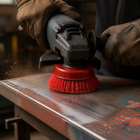 Brosse en nylon filetée de type fil métallique pour le nettoyage des métaux, le polissage, la finition des surfaces et l'élimination de la rouille