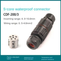 Connecteur circulaire étanche IP68 adaptateur M12 étanche à la pluie extérieur bornier de fil à 2 cœurs à 3 cœurs sans soudure pour enterré