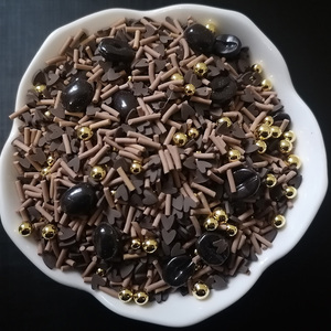 1kg DIY Craft Slime sprinkles Valentine Brown tim vàng hạt cà phê Đậu mix Polymer đất sét sprinkles lát - Product Image 6