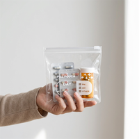 Échantillon gratuit sacs d'emballage de médicaments EVA imperméables sacs à pilules en plastique imprimés personnalisés avec logo
