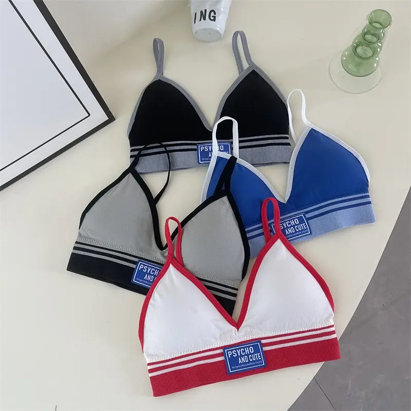 Girls New Style Strapless Bra Free Size Seamless Shorts And Bra Set Cotton Push Up Tube Top Bra Briefs Panties Set For Women