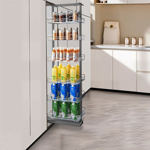 <span class=keywords><strong>Meuble</strong></span> de rangement haut moderne en fil métallique pour cuisine, idéal petits espaces, étagère autoportante en fer pour épices et organisateur de placards - Product Image 2