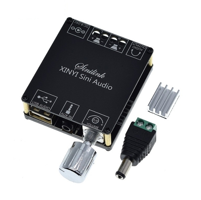 XY-C50L MINI BT 5.0 Wireless Audio Digital Power Amplifier Stereo Speaker Board APP Control 50Wx2 Amp Amplificador 3.5MM USB