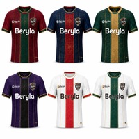 Uniforme de Fútbol Personalizado para Clubes, Diseño de Brújula, Impresión por Transferencia de Calor, Secado Rápido, Transpirable, 100% Poliéster, Deportivo