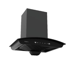 Hotte aspirante incurvée <span class=keywords><strong>ARCTURUS</strong></span> noire stable pour une évacuation fumigène constante dans les espaces de cuisson résidentiels - Product Image 4