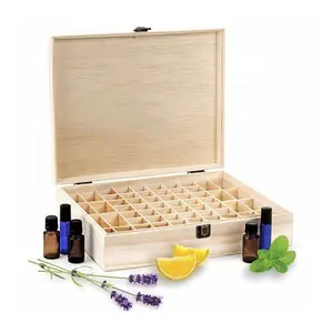 बीएससीआई फैक्टरी 10 मिलीलीटर तेल की बोतलों के लिए कस्टम लकड़ी के बक्से, टिका हुआ ढक्कन के साथ लकड़ी के आवश्यक तेल के बक्से, लकड़ी के पैकेजिंग बॉक्स