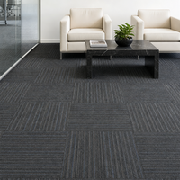Dalles de moquette pour usage domestique et commercial, carrées, en polypropylène, avec support non tissé, résistantes aux taches, adaptées aux animaux domestiques, à poils ras, revêtement de sol modulaire