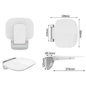 Tabouret de salle de bain mural pliable au design moderne pour personnes âgées, handicapées et enfants - Chaise de bain et tabouret à chaussures - Product Image 4