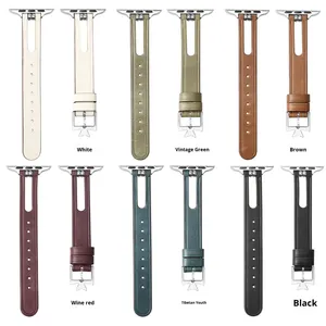 Factory Wholesale Leather Watch <b>Strap</b> for Apple Watch S10 11 46mm 42mm Ultra 49mmm SE 44mm Ladies' <b>Wrist</b> Watch Band - Product Image 2