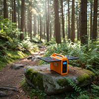 Générateur solaire tout-en-un 100W en gros, camping en plein air, station d'alimentation portable de secours rechargeable avec panneaux solaires